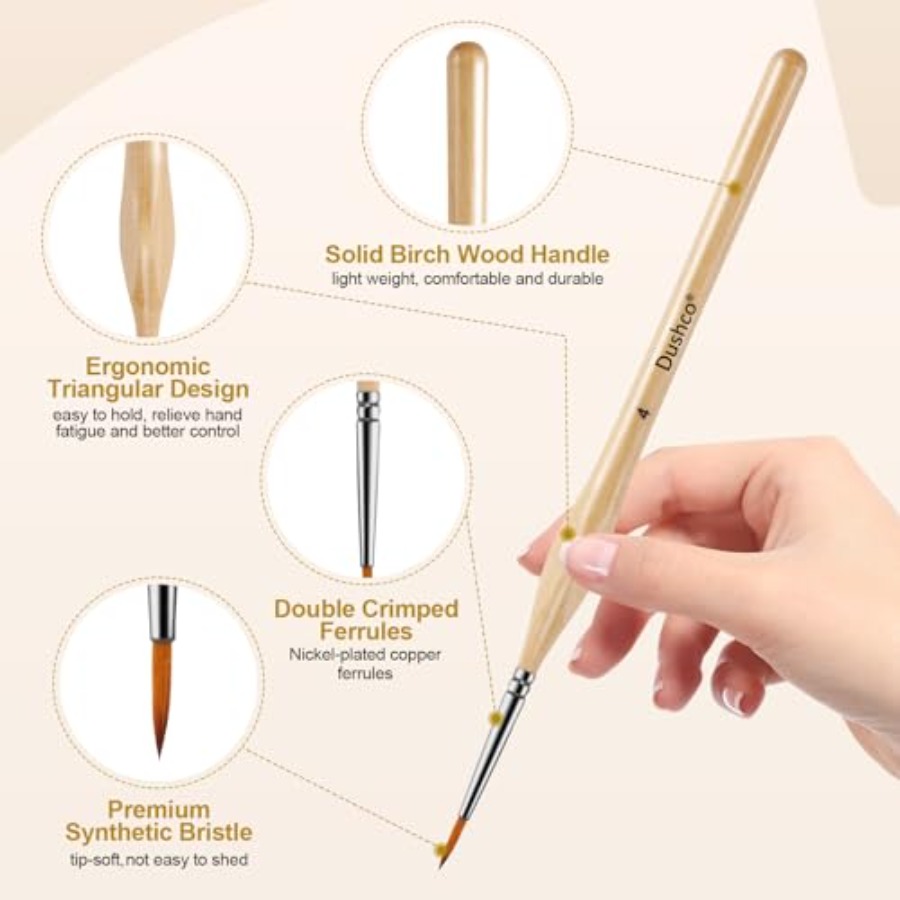 10 pcs Miniature Detail Paint  - Detailing Brush Set recension och pris