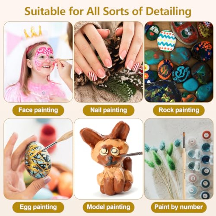 10 pcs Miniature Detail Paint  - Detailing Brush Set recension och pris