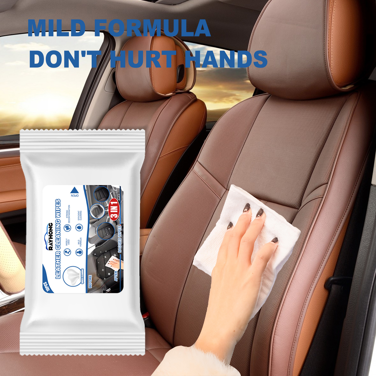 Car Leather Cleaning Wipes, Se - Dirt Brush Interior recension och pris