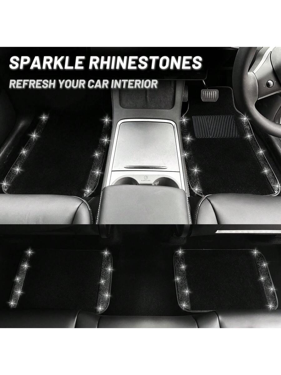 Bling Car Floor Mats Set With  - Dirt Brush Interior recension och pris