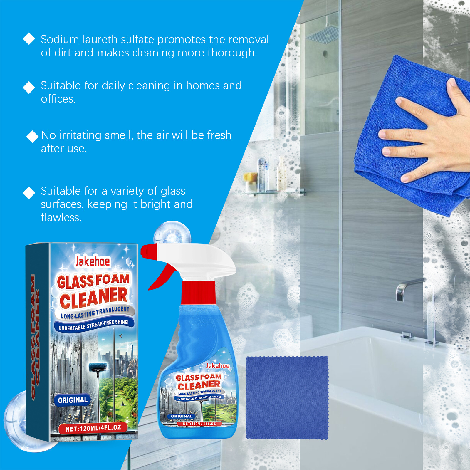 Foaming Glass Cleaner Spray St - Glass Cleaner Streak recension och pris