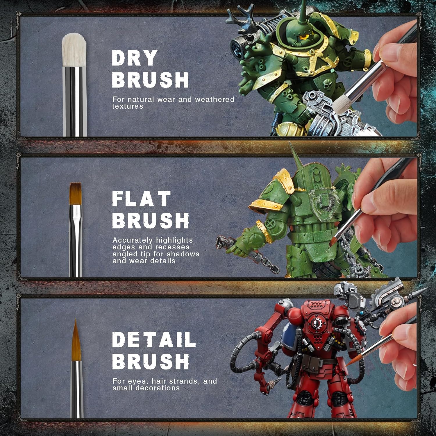 20Pcs Miniature Paint Brushes  - Detailing Brush Set recension och pris