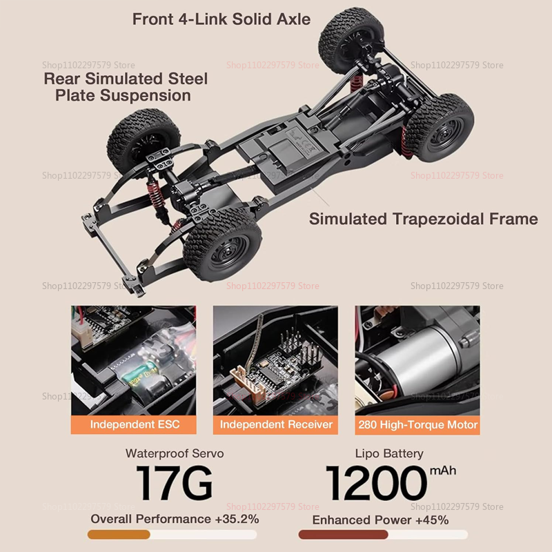 MN82T 1:12 2.4G RC Crawler Hoi - Dirt Brush Interior recension och pris