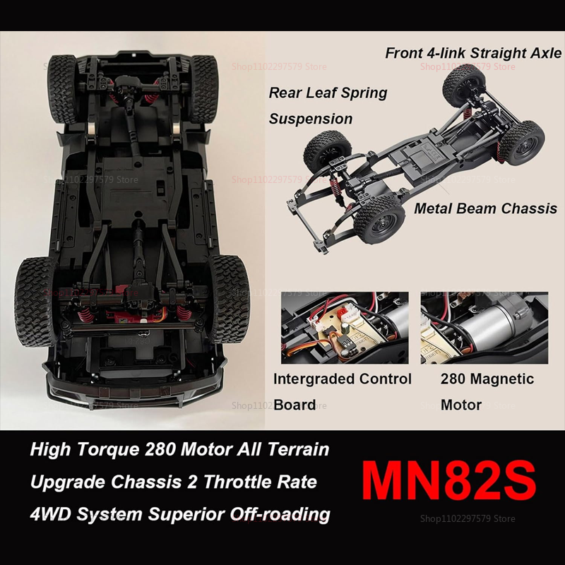 MN82 MN82S RC Crawler Truck 1/ - Dirt Brush Interior recension och pris