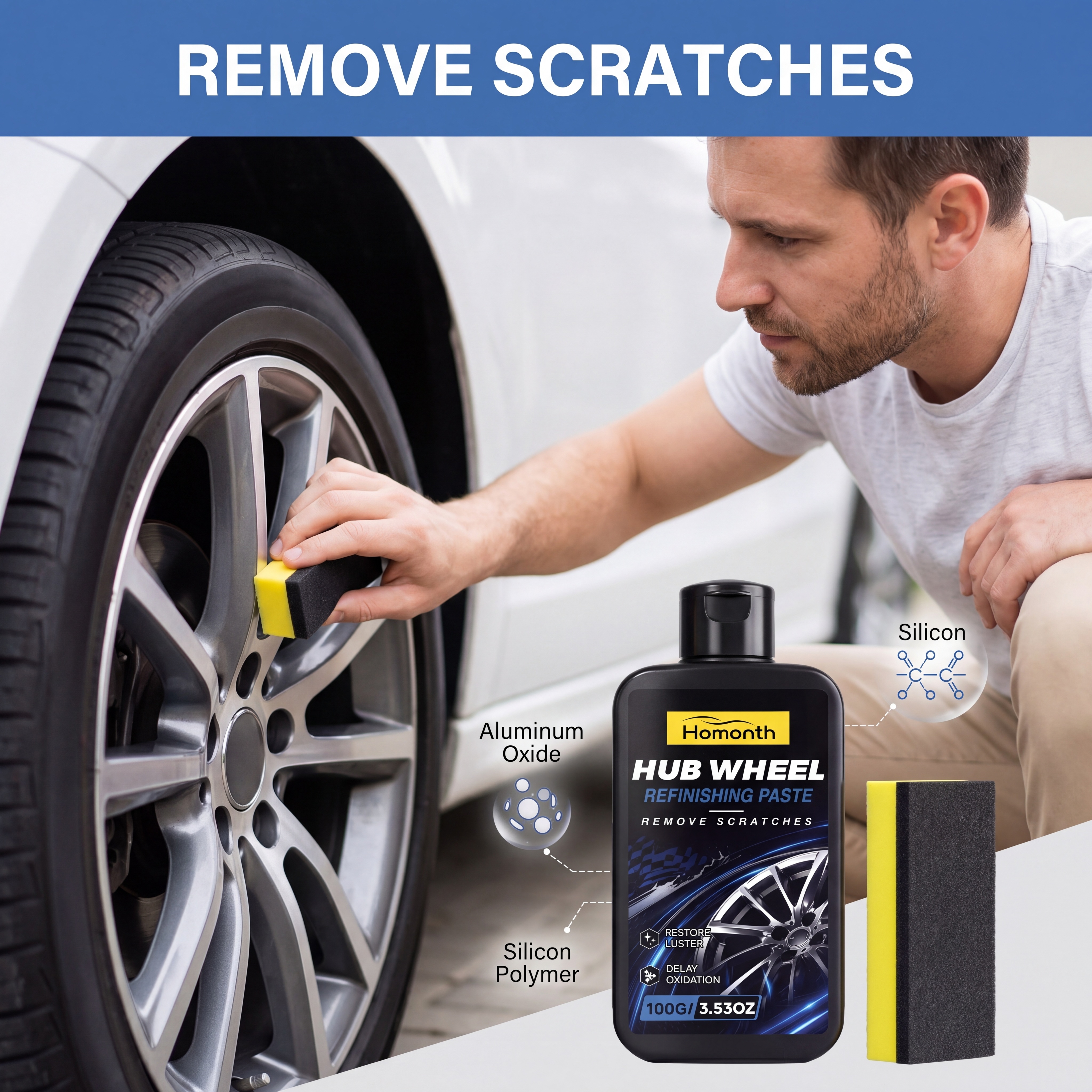Wheel Polish Paste Scratch Rem - Wheel Cleaner Alloy recension och pris