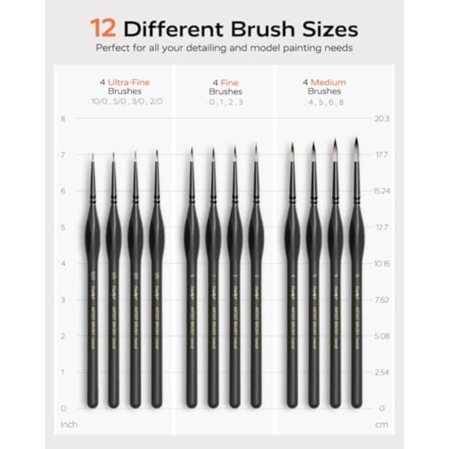 Detail Paint Brushes Set, 12 P - Detailing Brush Set recension och pris