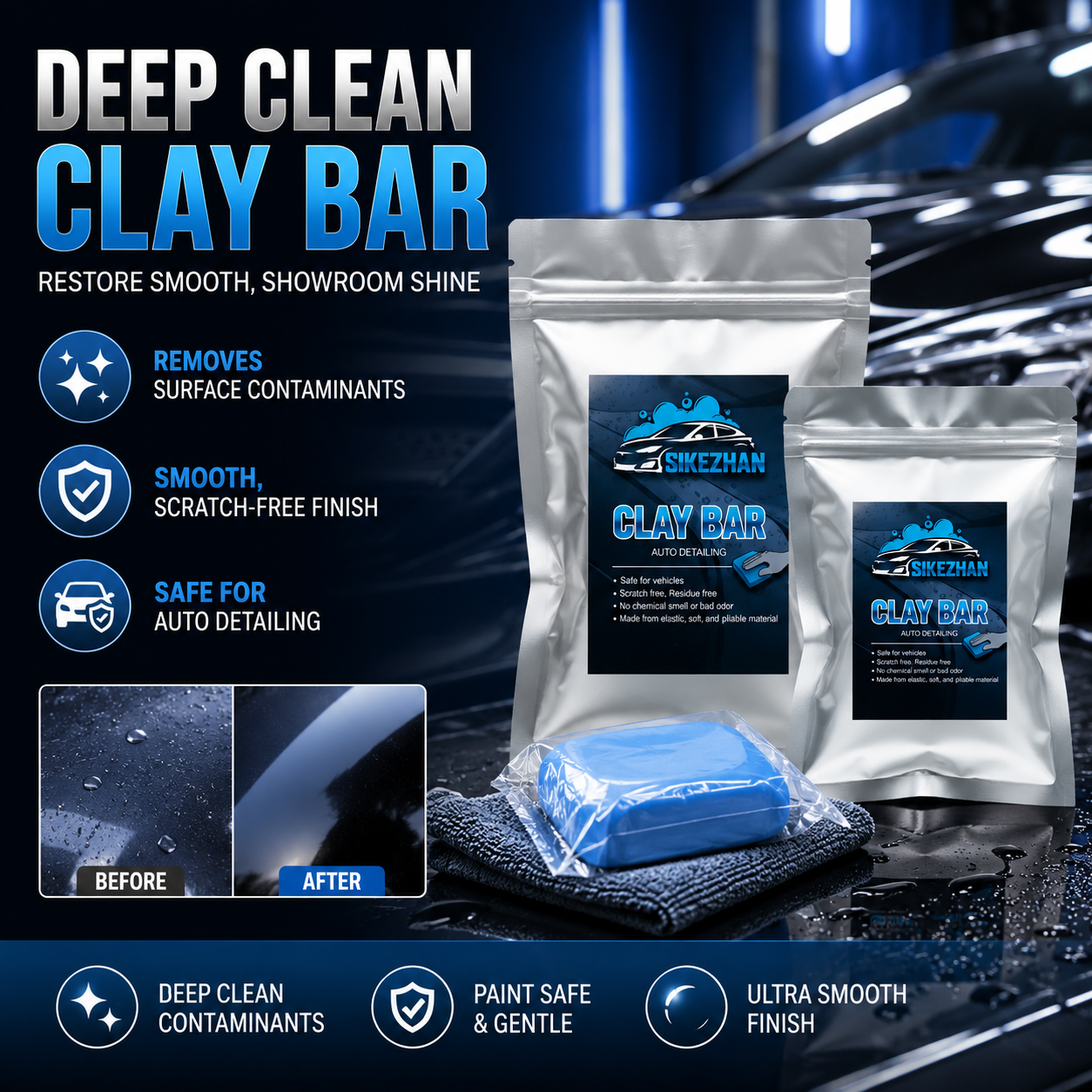 SIKEZHAN Magic Car Clay Bar fo - Clay Bar Lubricant recension och pris