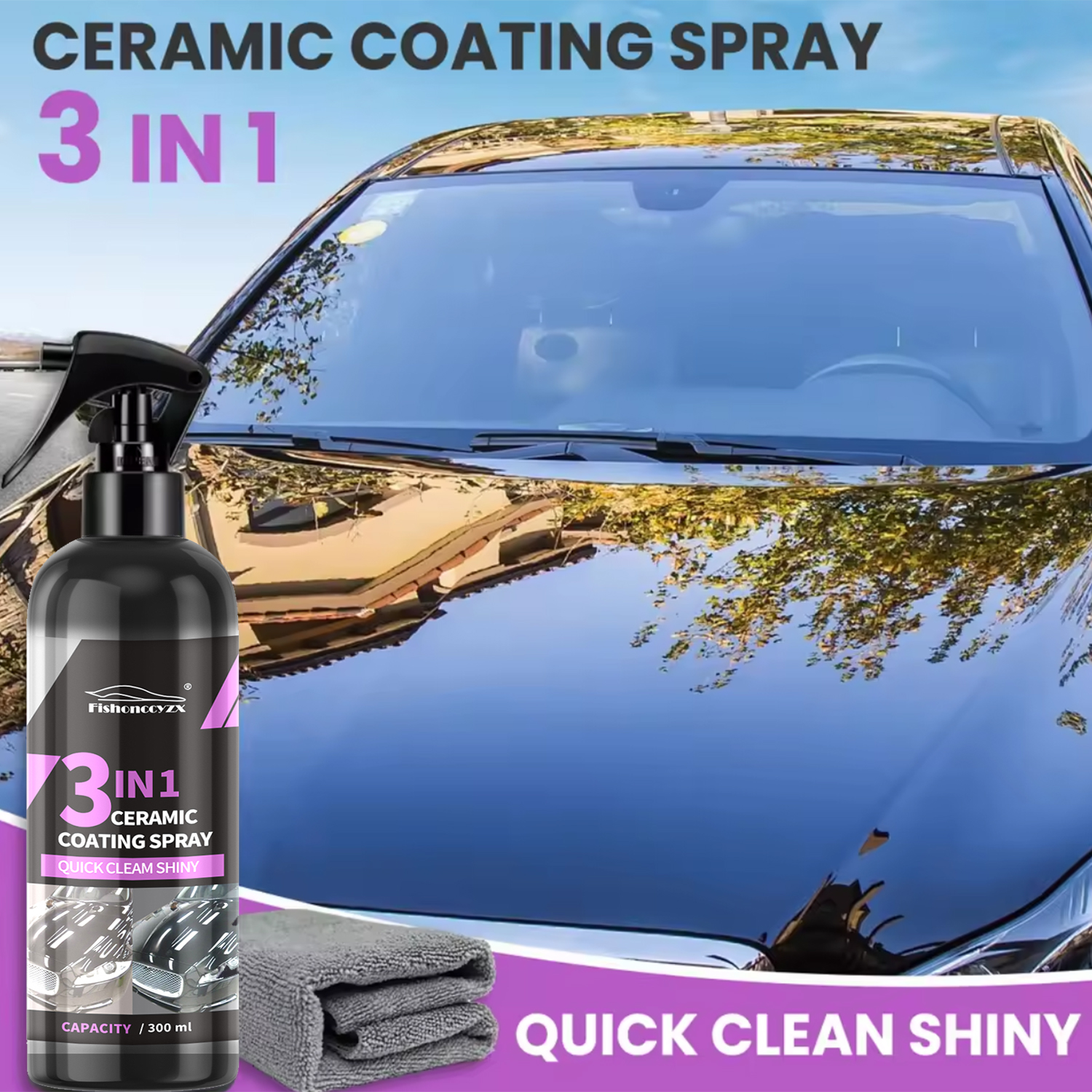 3 in 1 Car Ceramic Liquid Coat - Car Wax Ceramic Coating recension och pris
